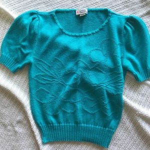 𝓥𝓲𝓷𝓽𝓪𝓰𝓮 Teal Sweater